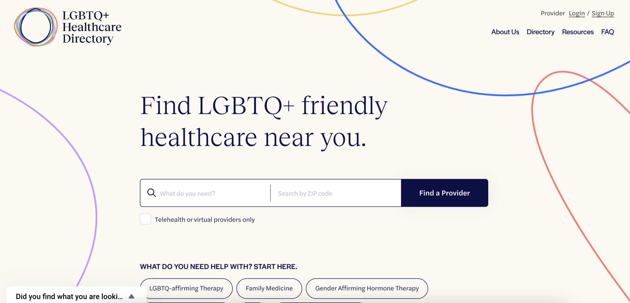 Find a LGBTQ-Healthcare Directory
